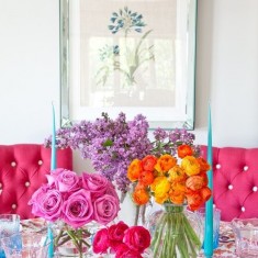 Colourful floral display