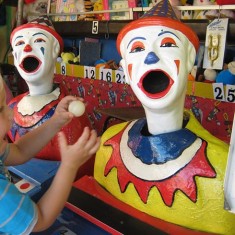 Fun fair sideshow stall clown game at private event