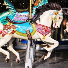 Carousel fun fair ride at event