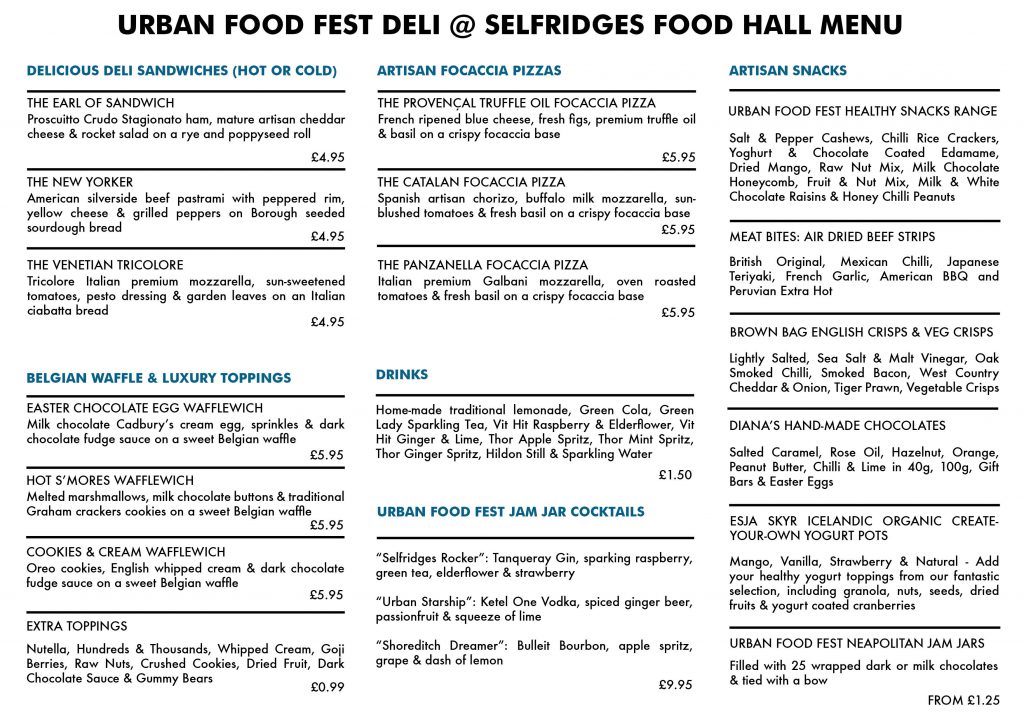 The Urban Food Fest Deli @ Selfridges Food Hall, London - Urban Food Fest